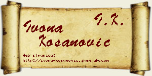 Ivona Kosanović vizit kartica